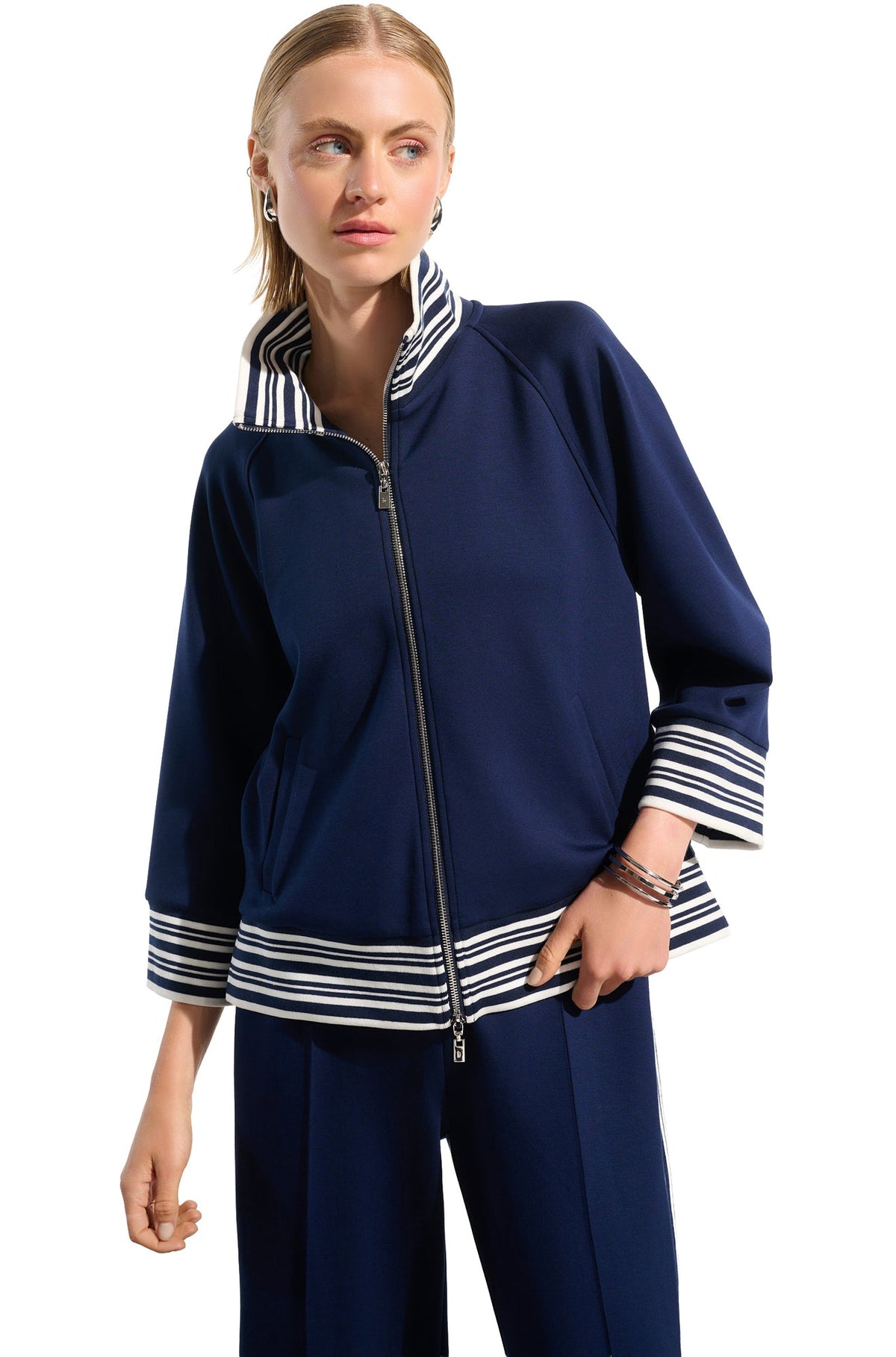 Veste pour femme par Joseph Ribkoff | 261617 Indigo Vanille | Boutique Vvög, vêtements mode pour homme et femme