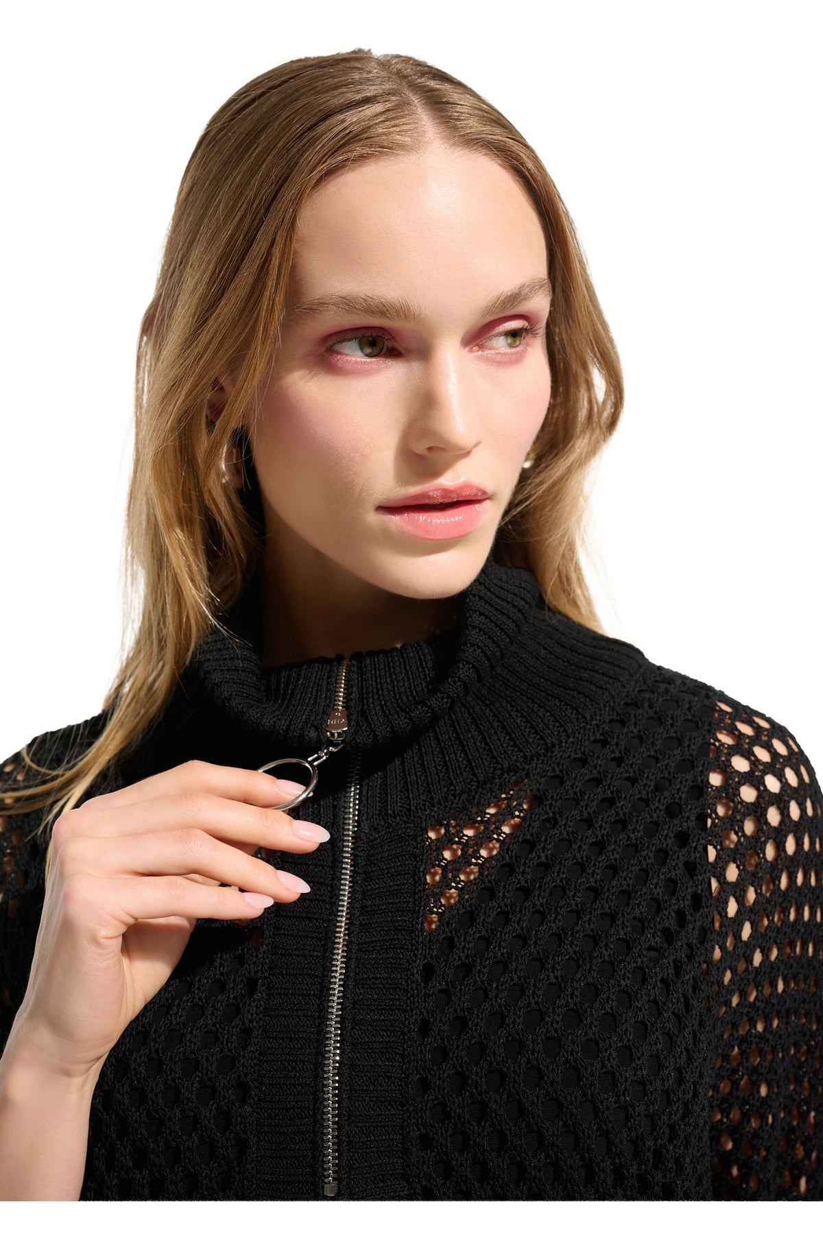 Chandail en maille ouverte pour femme par Joseph Ribkoff | 261634 Noir | Boutique Vvög, vêtements mode pour homme et femme