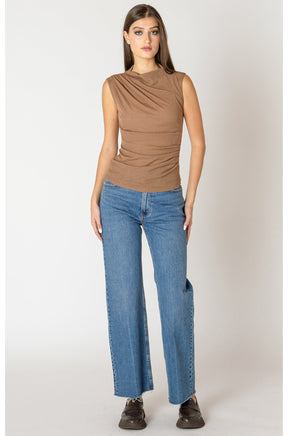 Chandail manches courtes pour femme par Black Tape | 2624024 T Taupe Chaud | Boutique Vvög, vêtements mode pour homme et femme