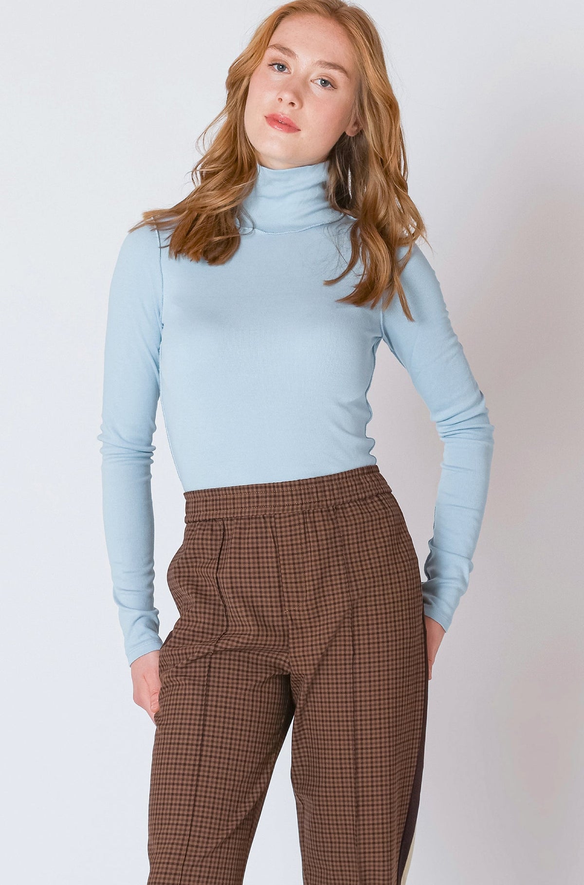 Chandail col roulé pour femme par Dex | 2624027 D Bleu Glacier | Boutique Vvög, vêtements mode pour homme et femme