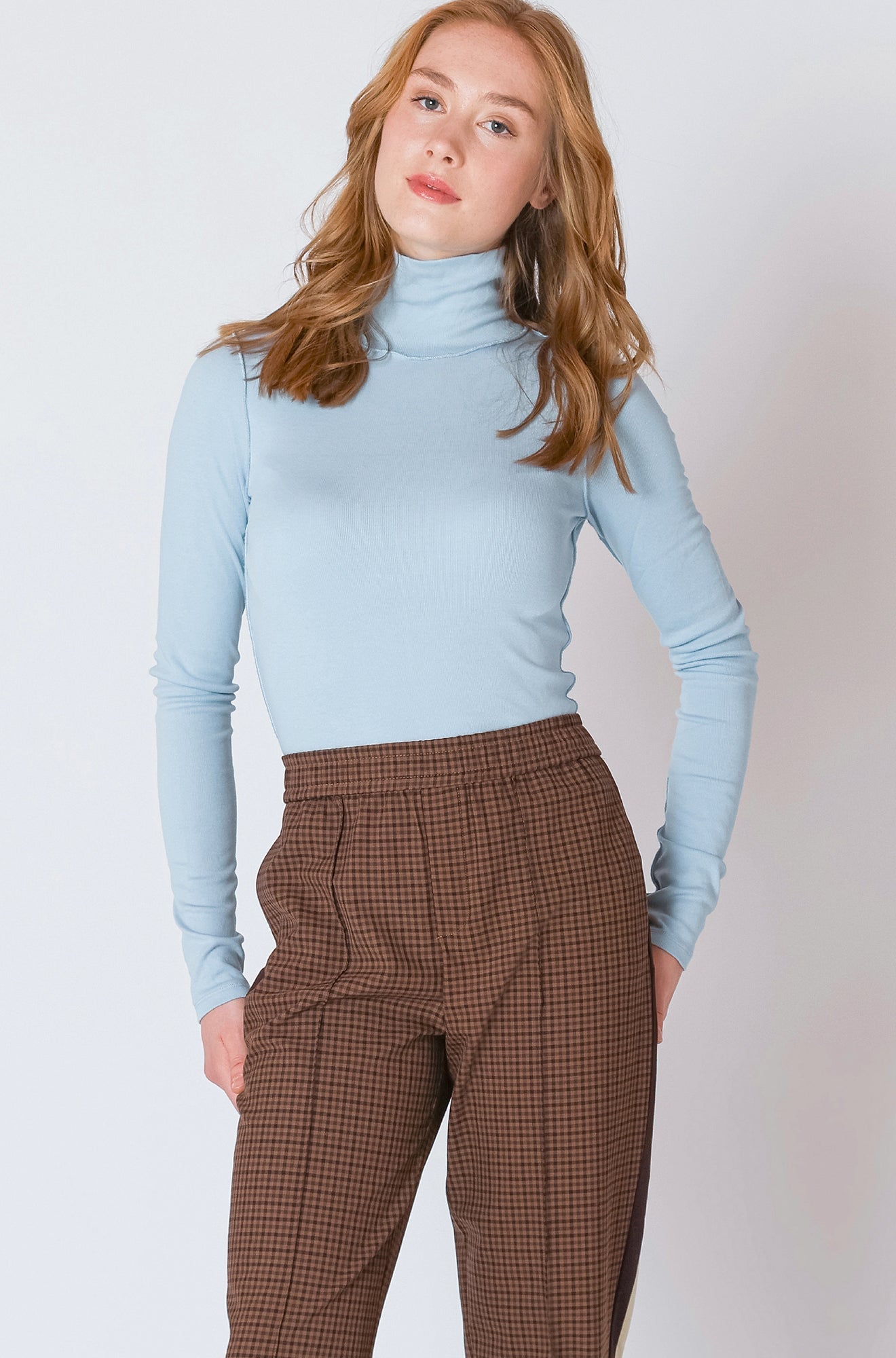 Chandail col roulé pour femme par Dex | 2624027 D Bleu Glacier | Boutique Vvög, vêtements mode pour homme et femme