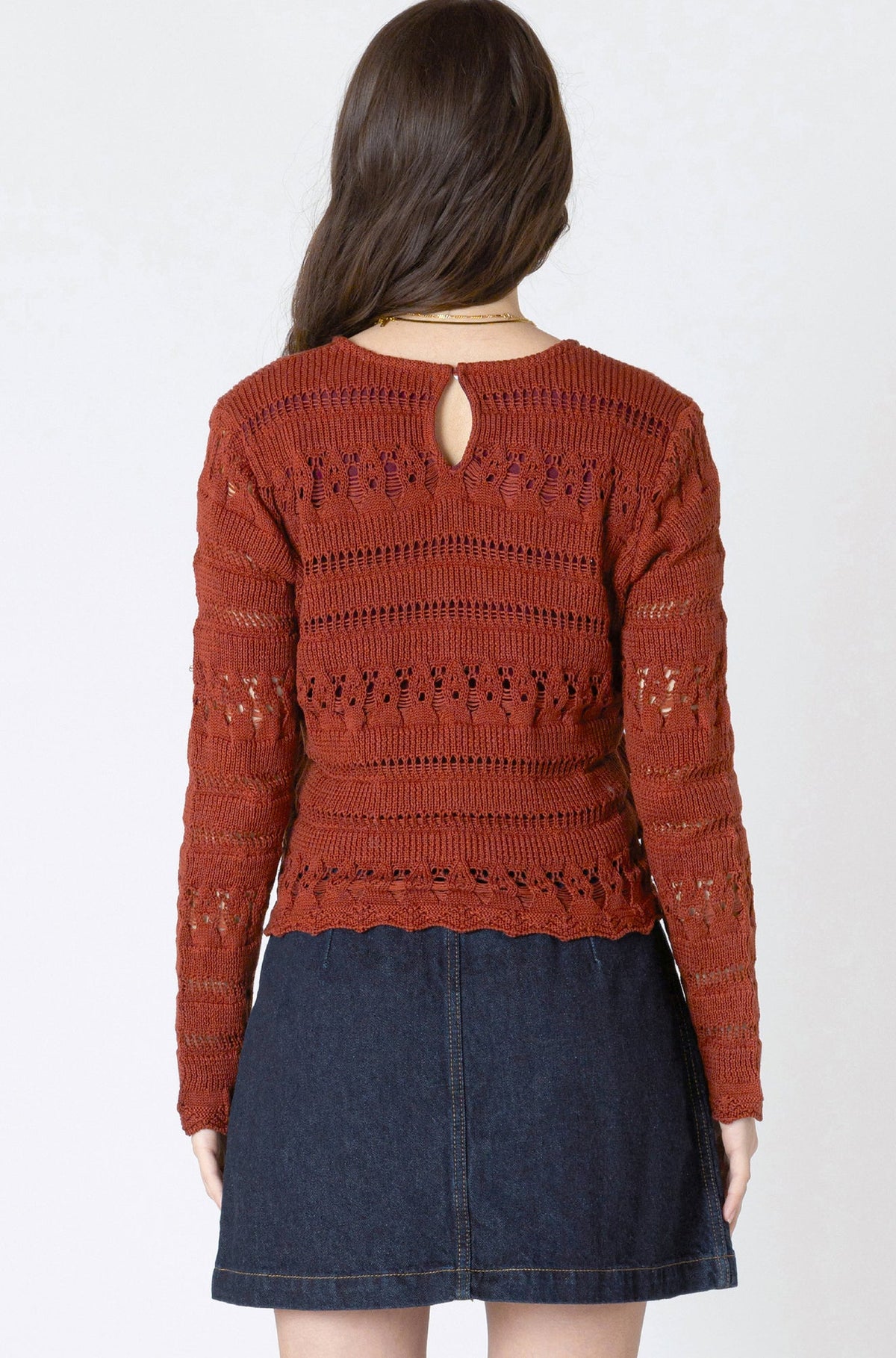 Chandail troué pour femme par Dex | 2627001 D Orange Brûlé | Boutique Vvög, vêtements mode pour homme et femme