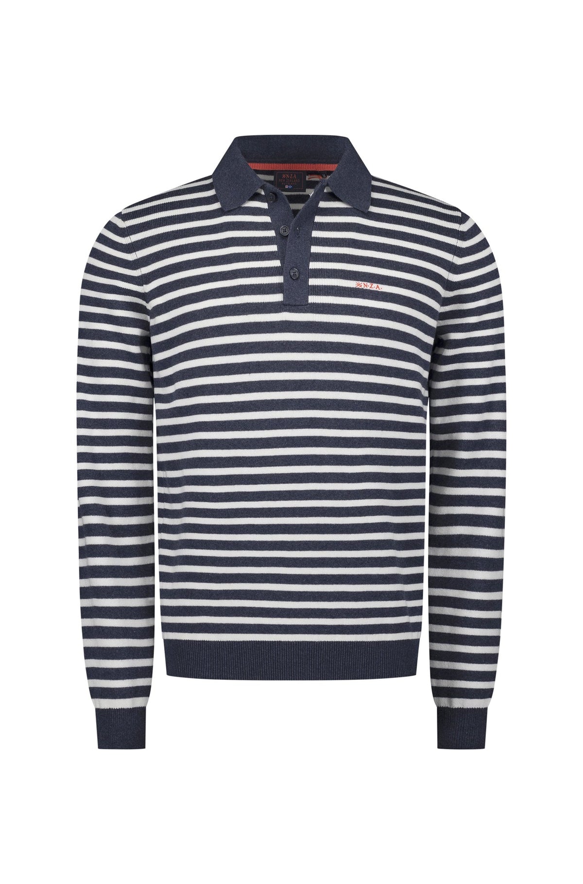 Polo manches longues pour homme par NZA | 26AN405 Bleu Marine Lac | Boutique Vvög, vêtements mode pour homme et femme