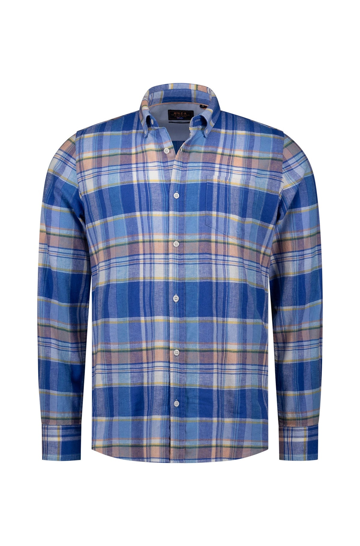 Chemise en lin stretch pour homme par NZA | 26AN536 Bleu Classique | Boutique Vvög, vêtements mode pour homme et femme