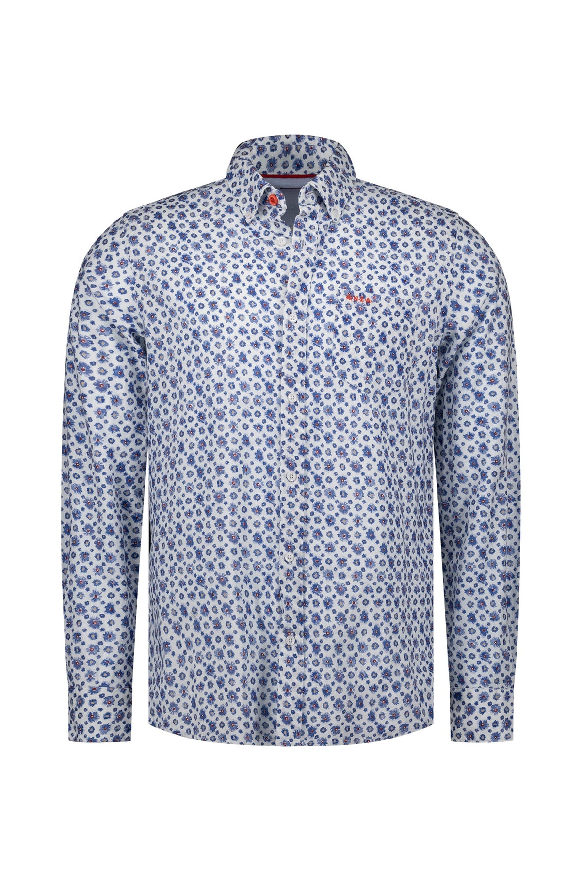 Chemise en lin stretch pour homme par NZA | 26AN562 Bleu Printanier | Boutique Vvög, vêtements mode pour homme et femme