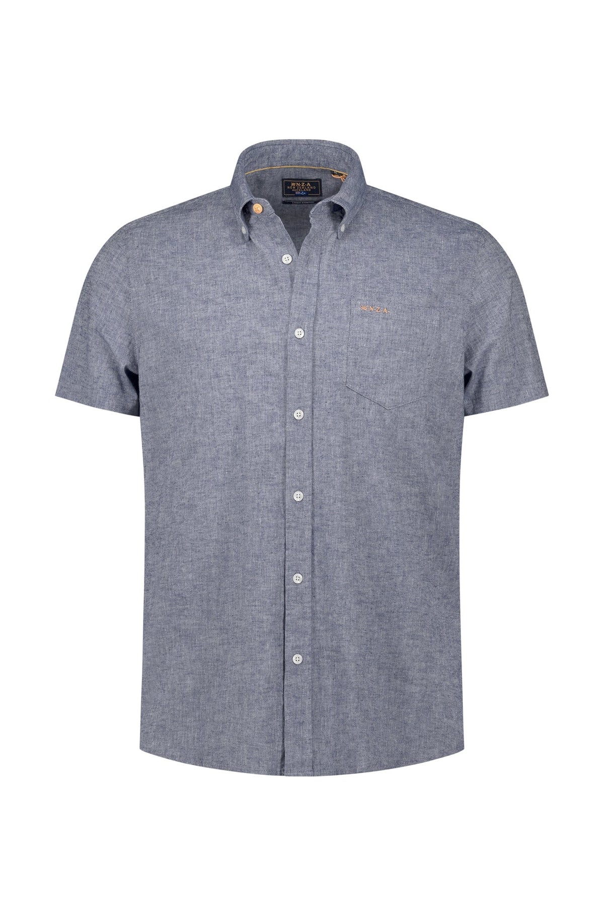 Chemise stretch en lin pour homme par NZA | 26CN506S Bleu Marine | Boutique Vvög, vêtements mode pour homme et femme