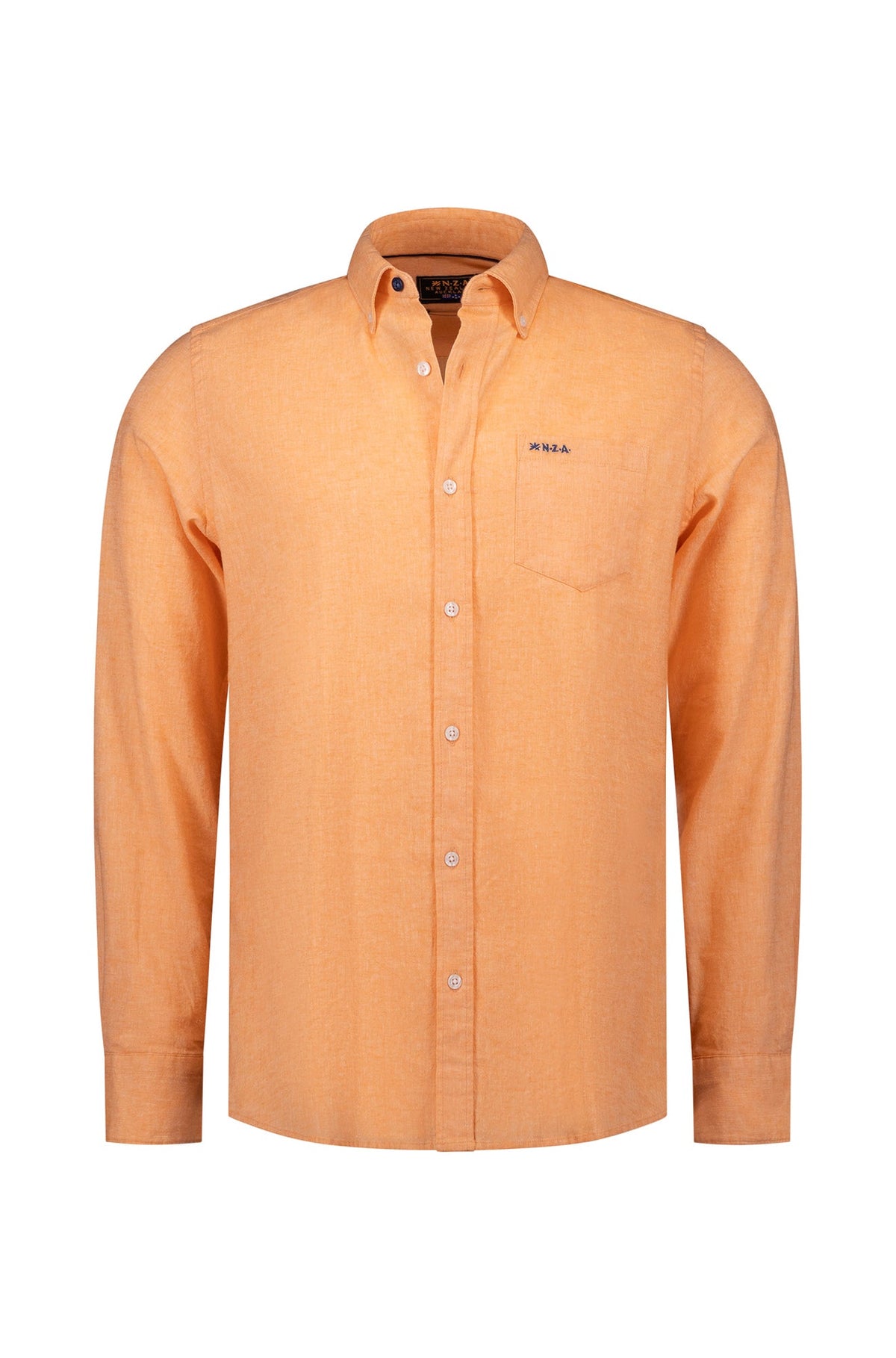 Chemise stretch en lin pour homme par NZA | 26CN506 Mandarine Fraiche | Boutique Vvög, vêtements mode pour homme et femme