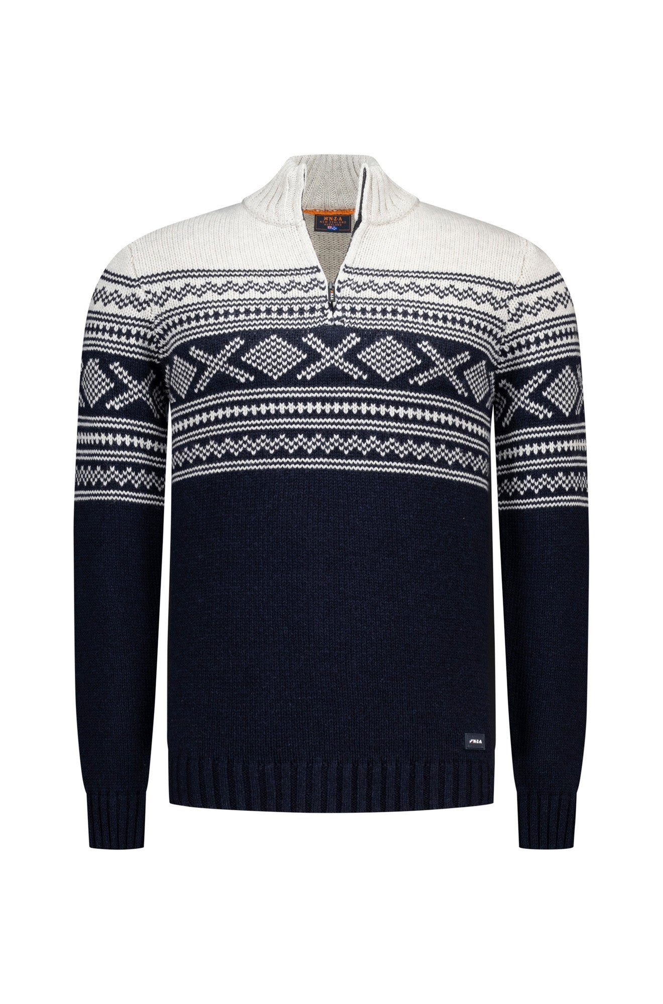 Chandail manches longues marine, vue produit pour homme par NZA