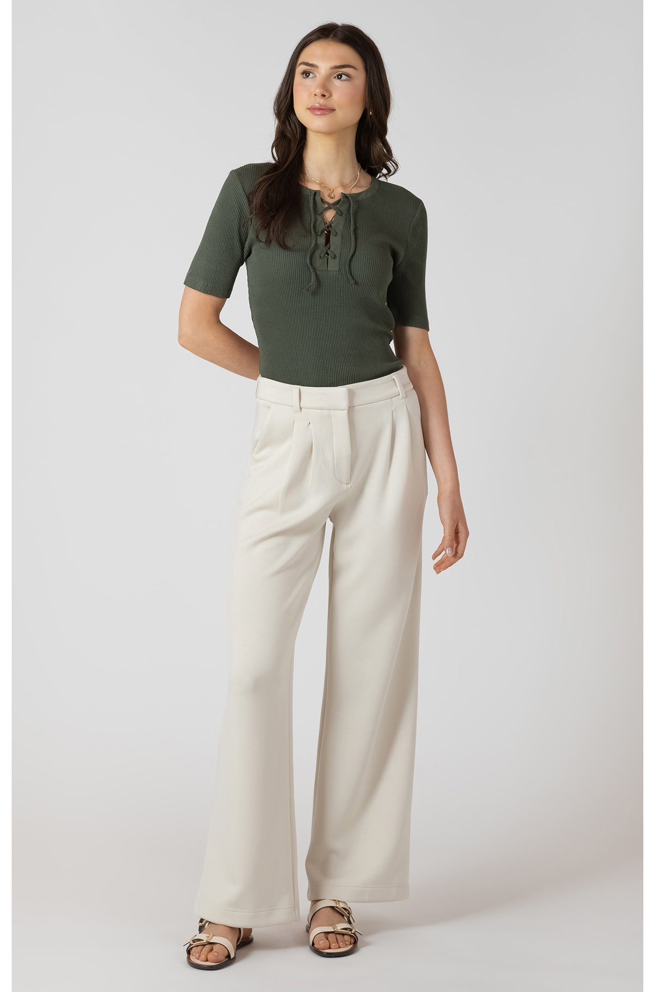 Pantalon pour femme par Room 34 | 2722209 DG Perle Mate | Boutique Vvög, vêtements mode pour homme et femme