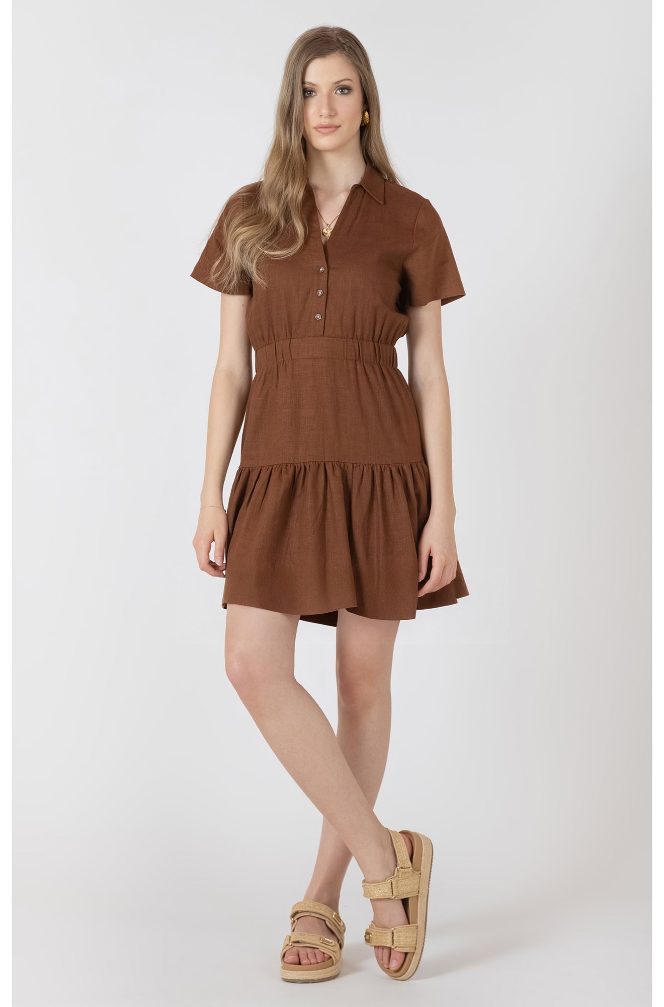 Robe pour femme par Black Tape | 2722529 T Brun Doux | Boutique Vvög, vêtements mode pour homme et femme