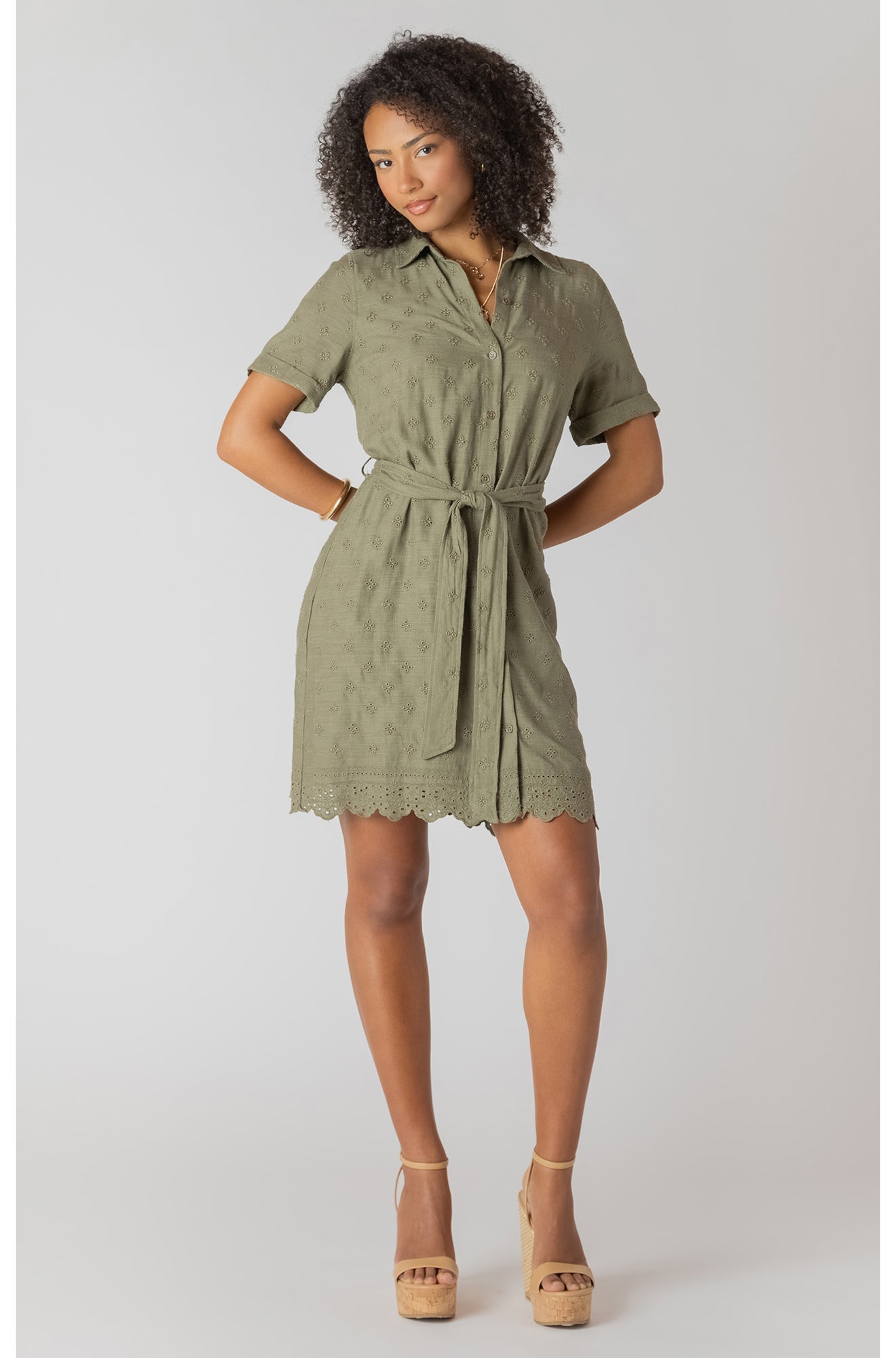 Robe pour femme par Room 34 | 2722621 DG Sauge | Boutique Vvög, vêtements mode pour homme et femme