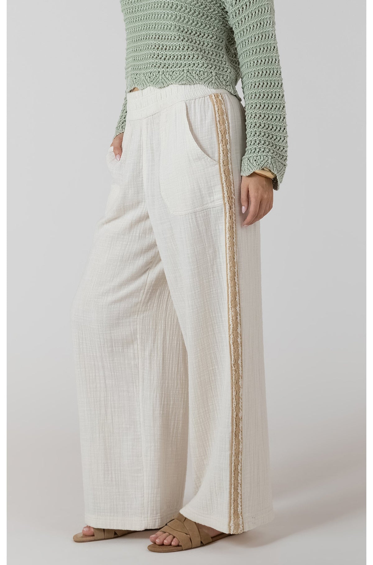 Pantalon pour femme par Dex | 2722729 D Écru | Boutique Vvög, vêtements mode pour homme et femme