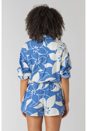 Blouse pour femme par Room 34 | 2723505 DG Floral Azur | Boutique Vvög, vêtements mode pour homme et femme