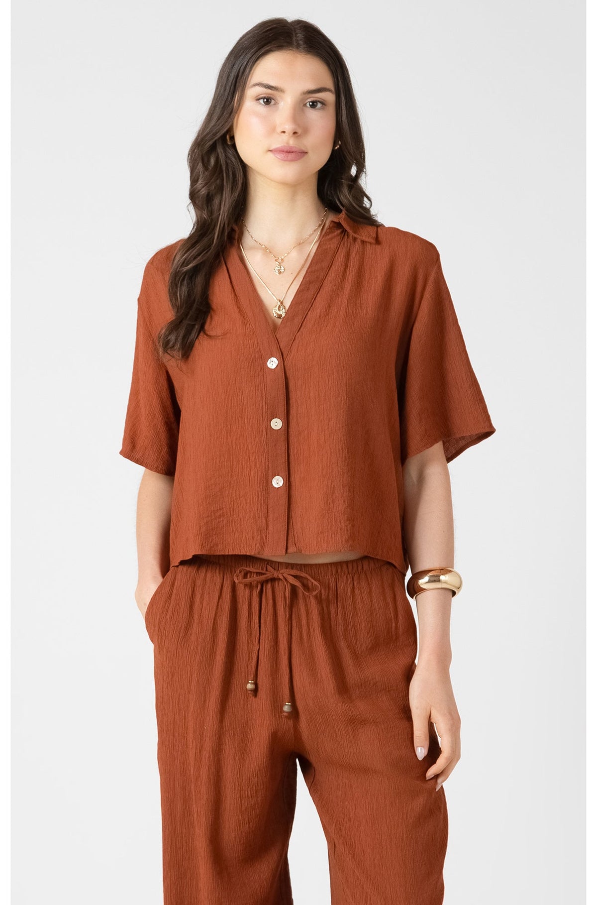 Blouse pour femme par Dex | 2723737 D Sienne Brûlée | Boutique Vvög, vêtements mode pour homme et femme