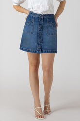 Jupe pour femme par Dex | 2725254 D Délavage Denim Moyen | Boutique Vvög, vêtements mode pour homme et femme