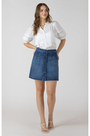 Jupe pour femme par Dex | 2725254 D Délavage Denim Moyen | Boutique Vvög, vêtements mode pour homme et femme