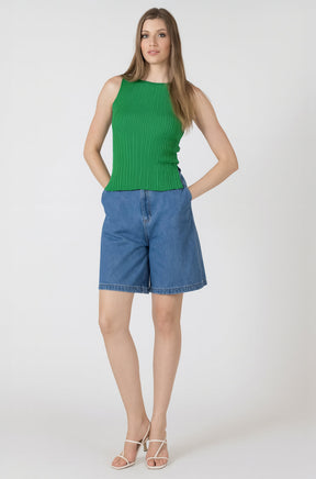 Bermuda pour femme par Black Tape | 2725258 T Délavage Bleu Authentique | Boutique Vvög, vêtements mode pour homme et femme