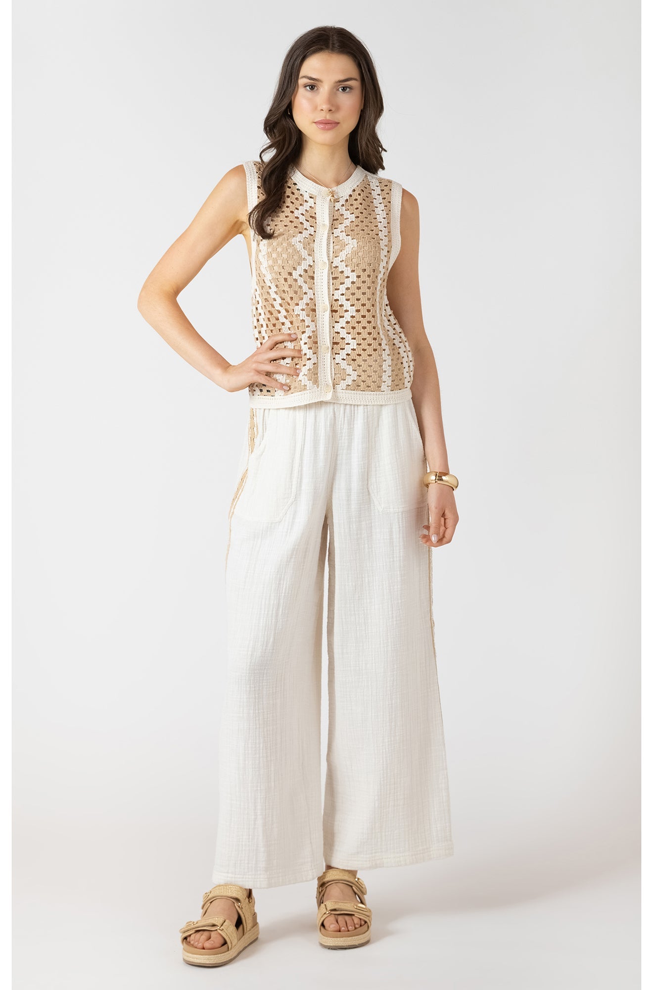 Cardigan pour femme par Dex | 2727012 D Sable Naturel | Boutique Vvög, vêtements mode pour homme et femme