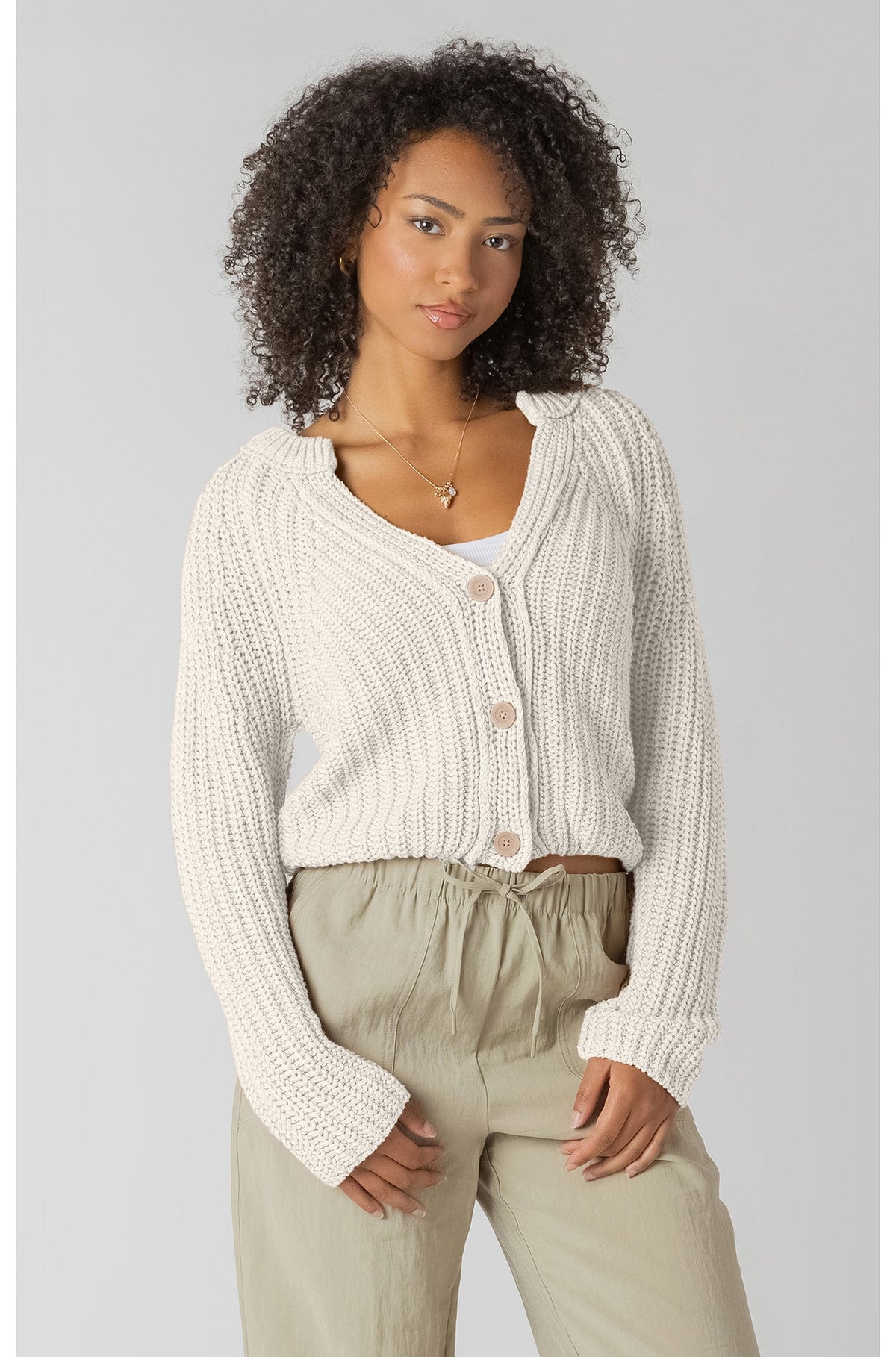 Cardigan manches longues pour femme par Room 34 | 2727267 DG Naturel | Boutique Vvög, vêtements mode pour homme et femme