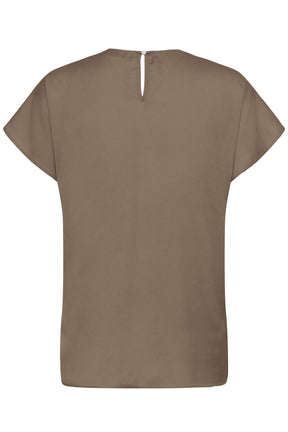 Blouse manches courtes brun olive, vue produit pour femme par InWear