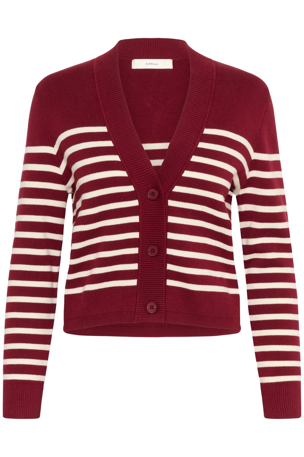 Cardigan pour femme par InWear | 30110295 Rayures De Cabernet | Boutique Vvög, vêtements mode pour homme et femme