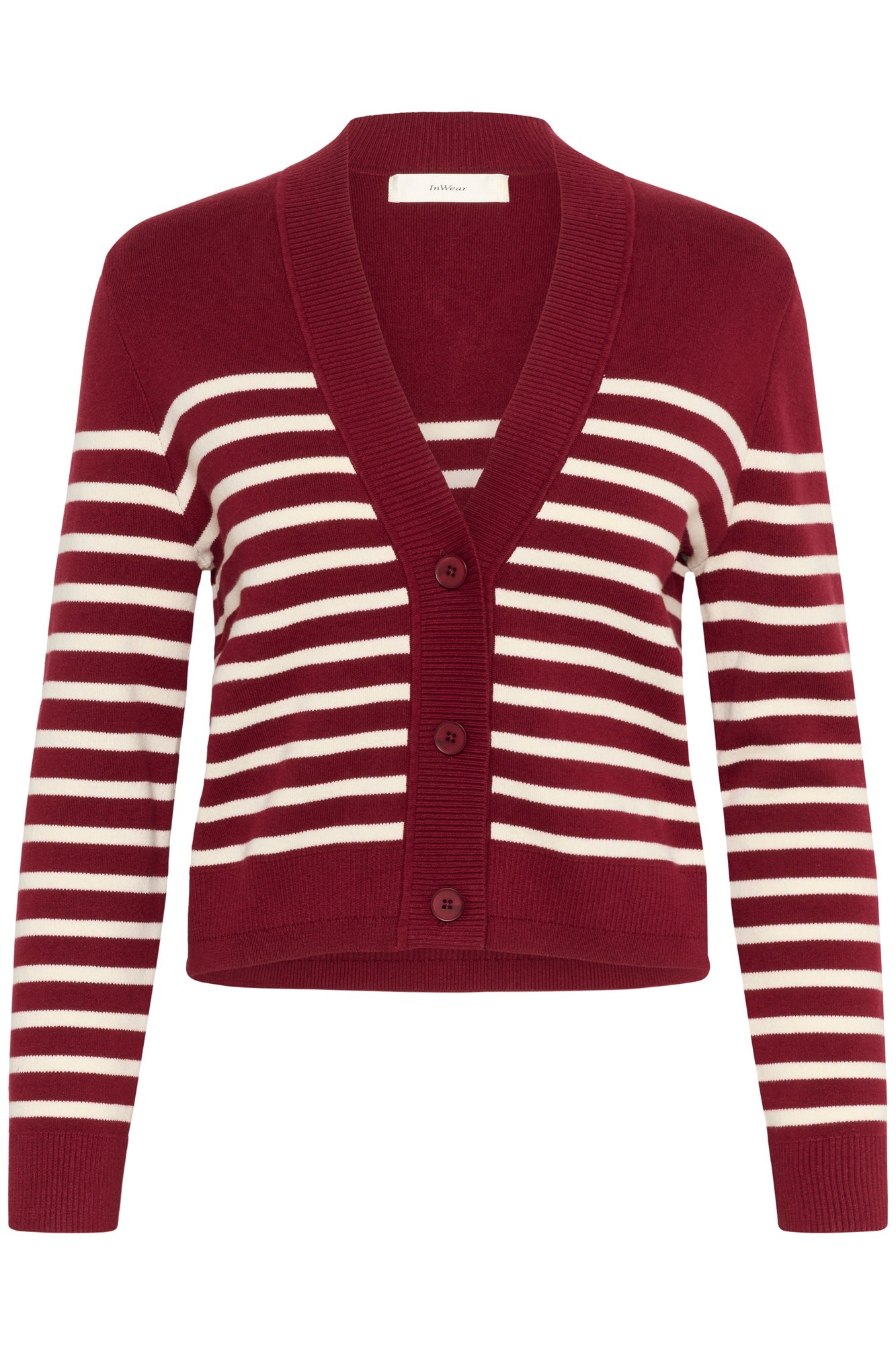 Cardigan pour femme par InWear | 30110295 Rayures De Cabernet | Boutique Vvög, vêtements mode pour homme et femme