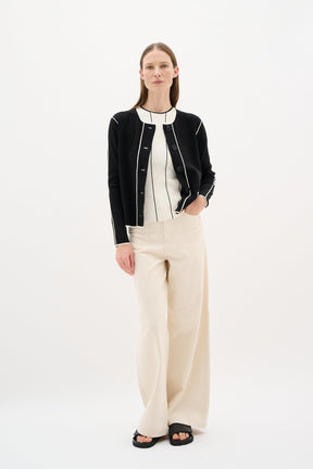 Chandail manches longues à boutons pour femme par InWear | 30110580 Noir | Boutique Vvög, vêtements mode pour homme et femme