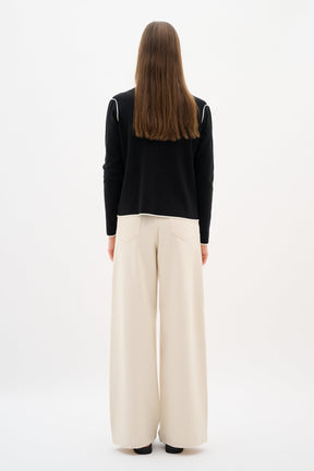 Chandail manches longues à boutons pour femme par InWear | 30110580 Noir | Boutique Vvög, vêtements mode pour homme et femme