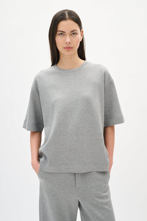 T-Shirt pour femme par InWear | 30110826 Gris Moyen Mélangé | Boutique Vvög, vêtements mode pour homme et femme