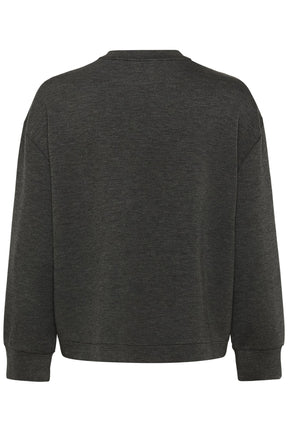 Chandail manches longues pour femme par InWear | 30111104 Gris Foncé Mélangé | Boutique Vvög, vêtements mode pour homme et femme