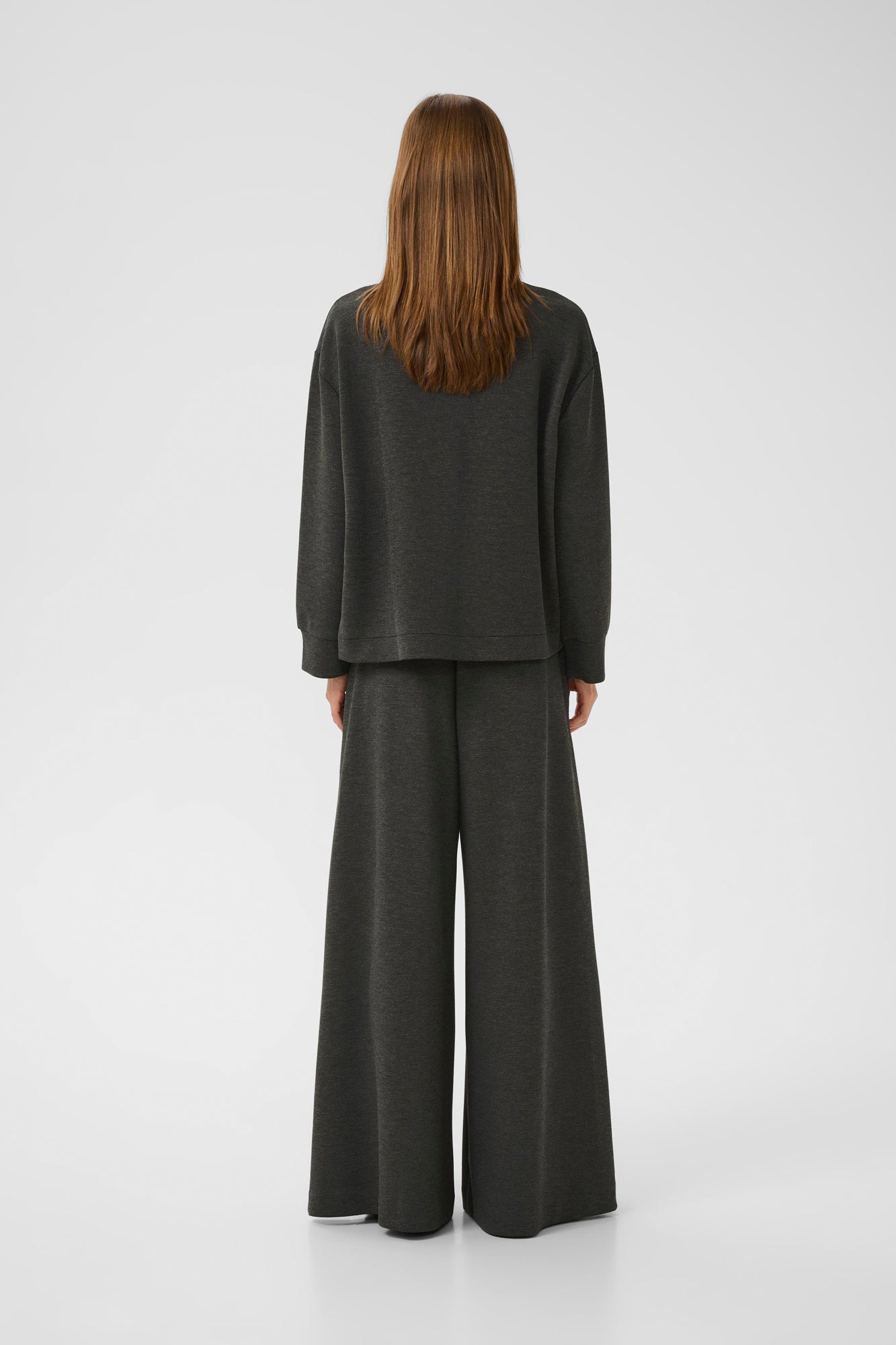 Chandail manches longues pour femme par InWear | 30111104 Gris Foncé Mélangé | Boutique Vvög, vêtements mode pour homme et femme
