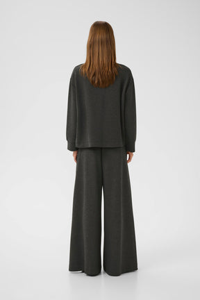 Chandail manches longues pour femme par InWear | 30111104 Gris Foncé Mélangé | Boutique Vvög, vêtements mode pour homme et femme