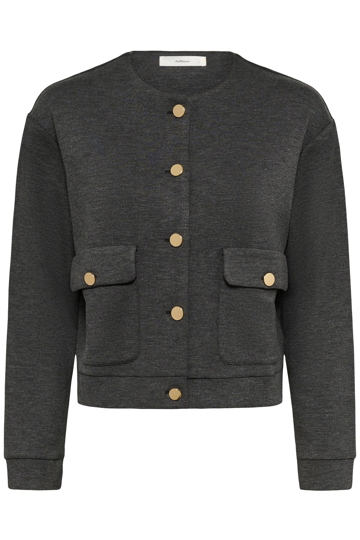 Veste boutonnée pour femme par InWear | 30111106 Gris Foncé Mélangé | Boutique Vvög, vêtements mode pour homme et femme