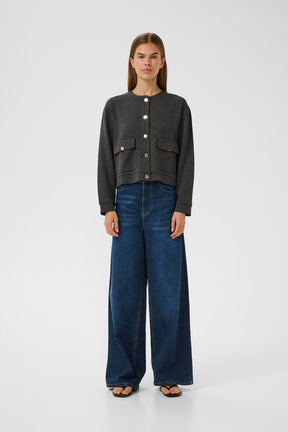 Veste boutonnée pour femme par InWear | 30111106 Gris Foncé Mélangé | Boutique Vvög, vêtements mode pour homme et femme