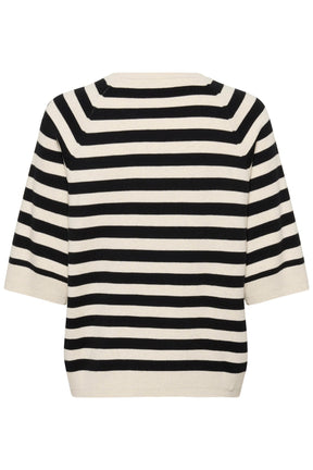 Chandail manche 3/4 pour femme par InWear | 30112398 Noir Et Blanc | Boutique Vvög, vêtements mode pour homme et femme