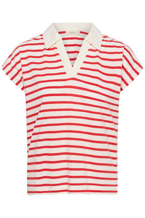 Polo pour femme par InWear | 30112571 Rayure rouge slim | Boutique Vvög, vêtements mode pour homme et femme