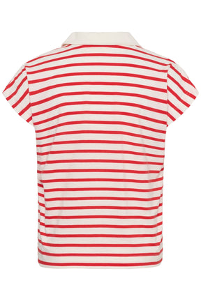 Polo pour femme par InWear | 30112571 Rayure rouge slim | Boutique Vvög, vêtements mode pour homme et femme