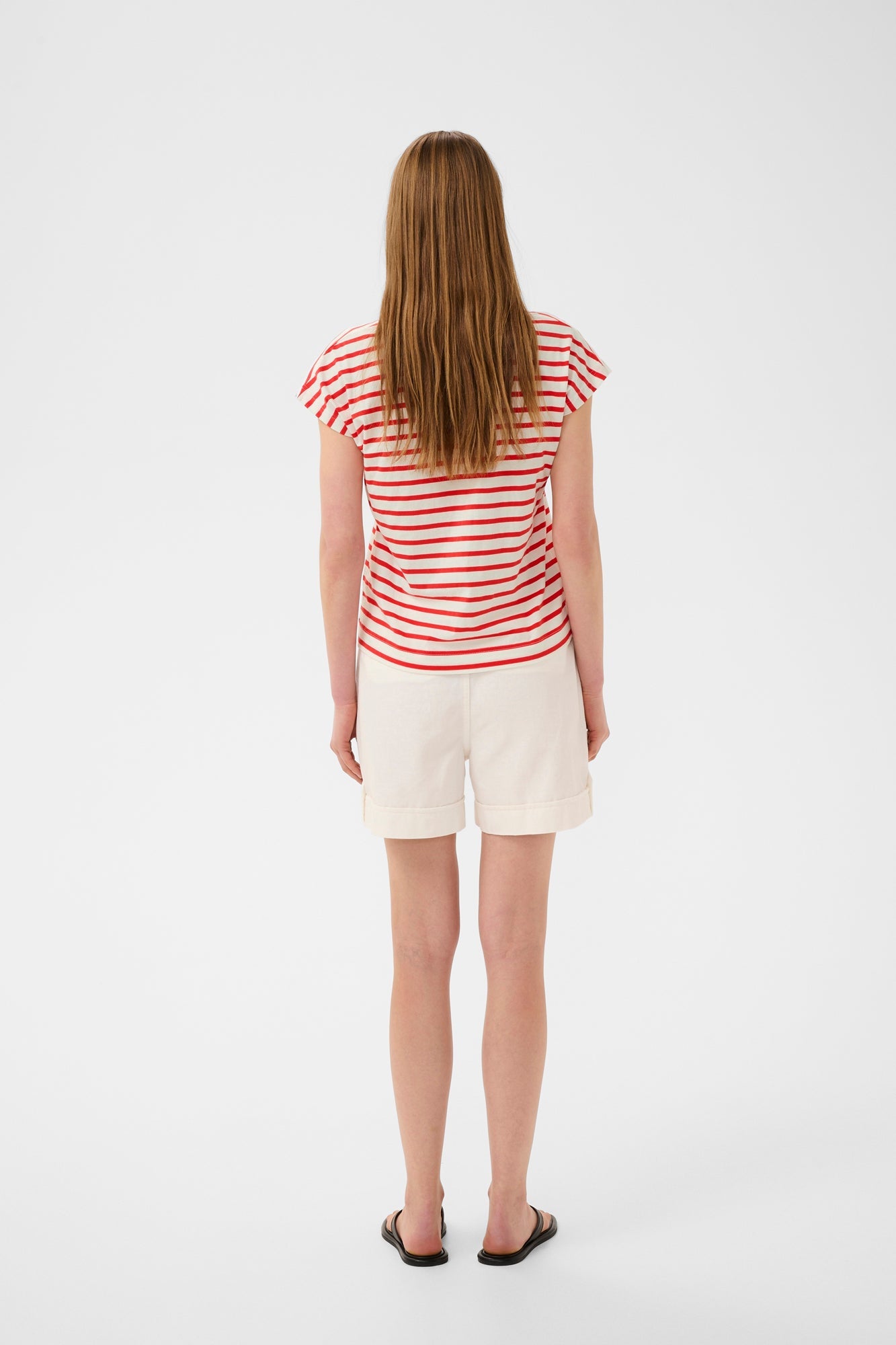 Polo pour femme par InWear | 30112571 Rayure rouge slim | Boutique Vvög, vêtements mode pour homme et femme