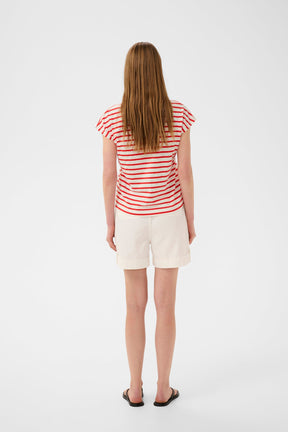 Polo pour femme par InWear | 30112571 Rayure rouge slim | Boutique Vvög, vêtements mode pour homme et femme