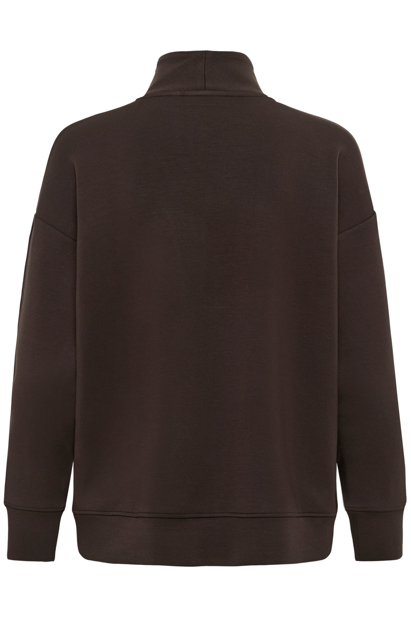 Chandail à demi-fermeture éclair brun foncé, vue produit pour femme par InWear