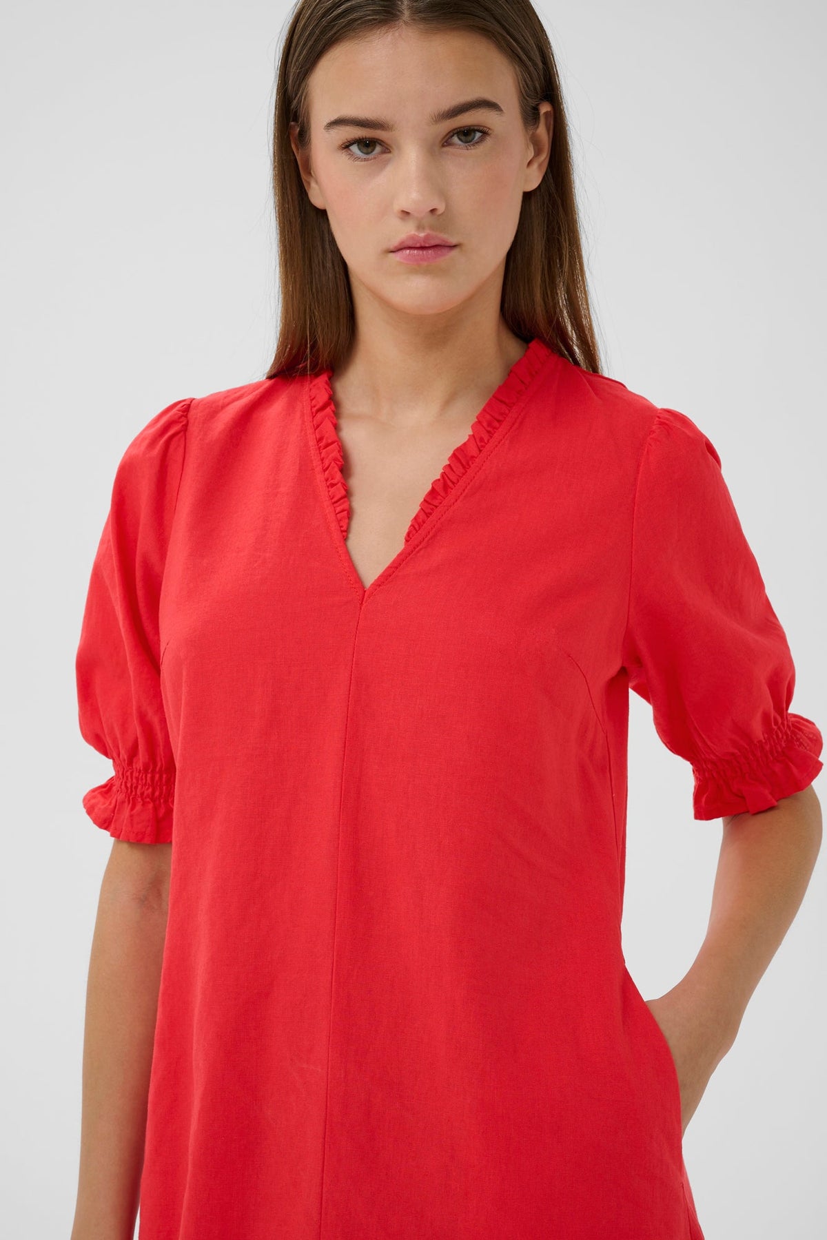 Robe pour femme par InWear | 30112953 Rouge coquelicot | Boutique Vvög, vêtements mode pour homme et femme