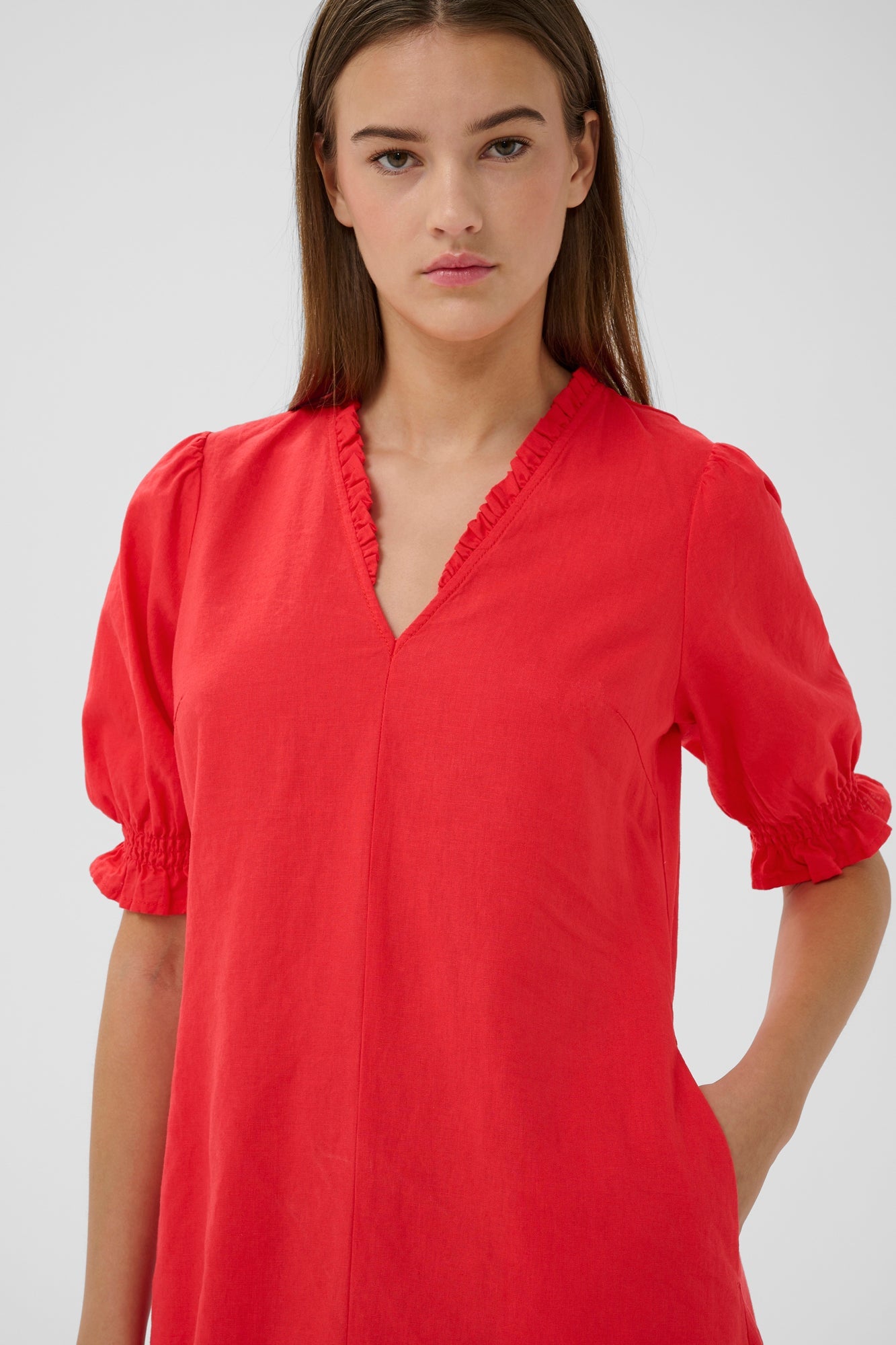 Robe pour femme par InWear | 30112953 Rouge coquelicot | Boutique Vvög, vêtements mode pour homme et femme