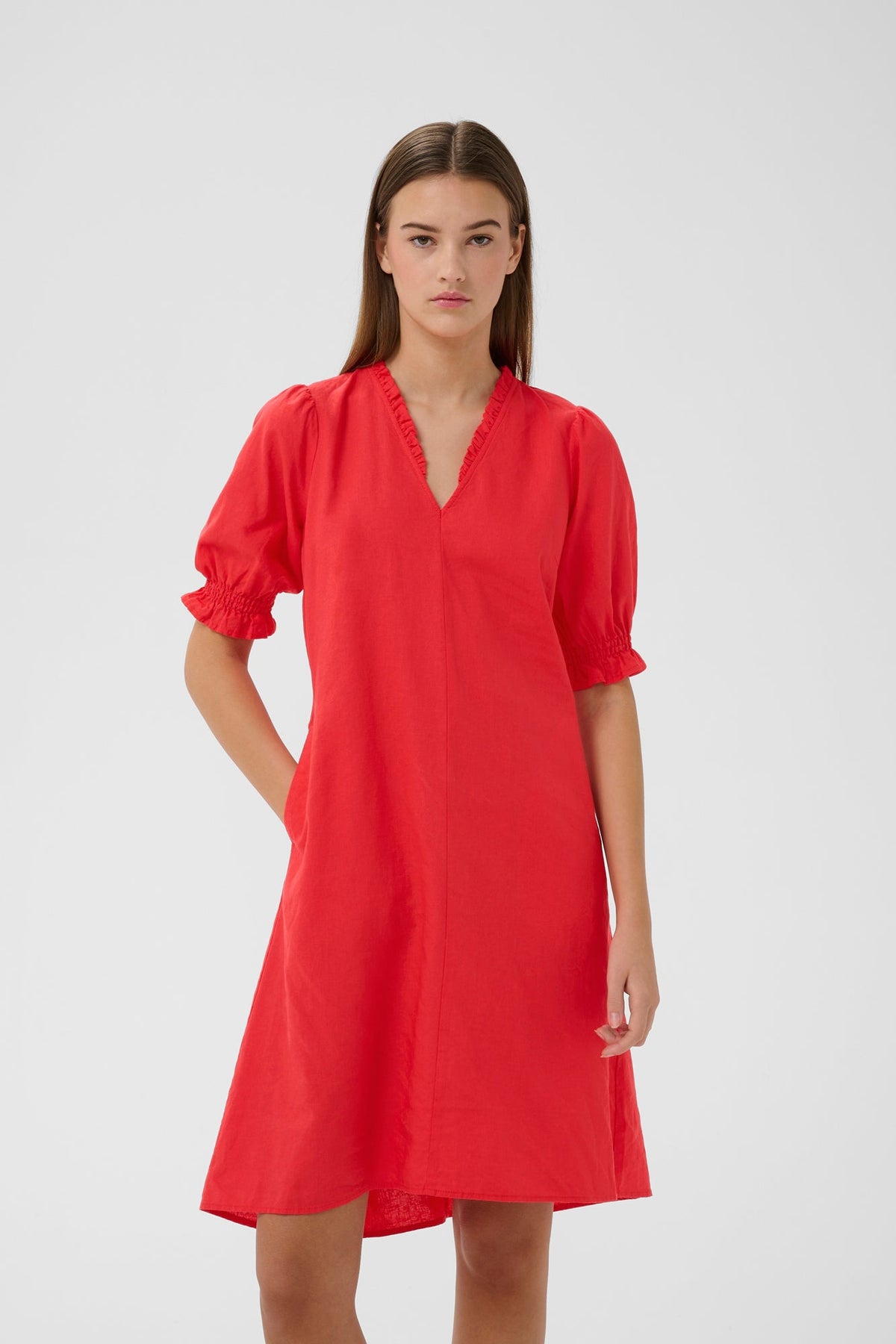 Robe pour femme par InWear | 30112953 Rouge coquelicot | Boutique Vvög, vêtements mode pour homme et femme