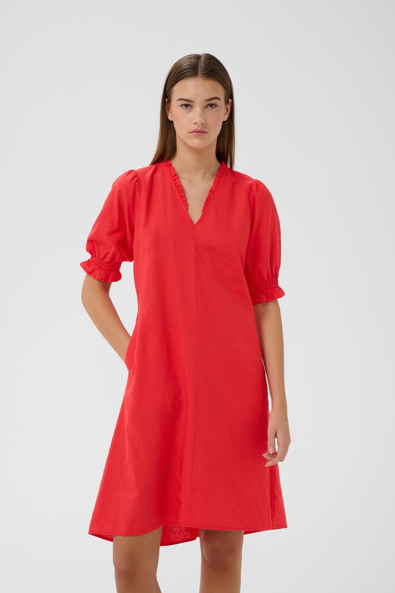 Robe pour femme par InWear | 30112953 Rouge coquelicot | Boutique Vvög, vêtements mode pour homme et femme