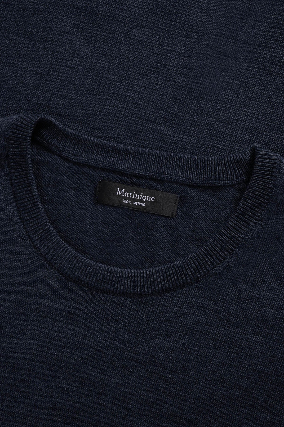 Chandail manches longues bleu marine foncé, detail pour homme par Matinique