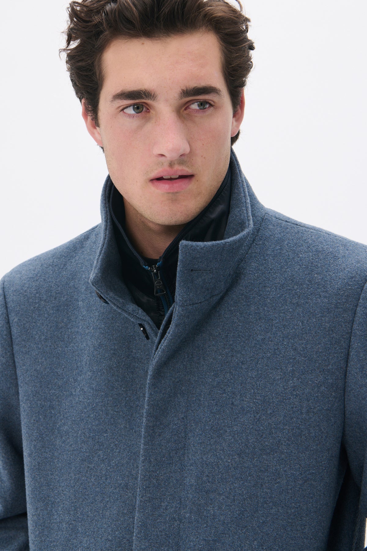 Manteau d'hiver habillé pour homme par Matinique | 30203845 194026 Bleu Poussière | Boutique Vvög, vêtements mode pour homme et femme