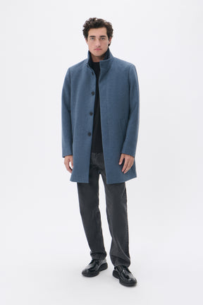 Manteau d'hiver habillé pour homme par Matinique | 30203845 194026 Bleu Poussière | Boutique Vvög, vêtements mode pour homme et femme