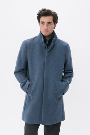 Manteau d'hiver habillé pour homme par Matinique | 30203845 194026 Bleu Poussière | Boutique Vvög, vêtements mode pour homme et femme