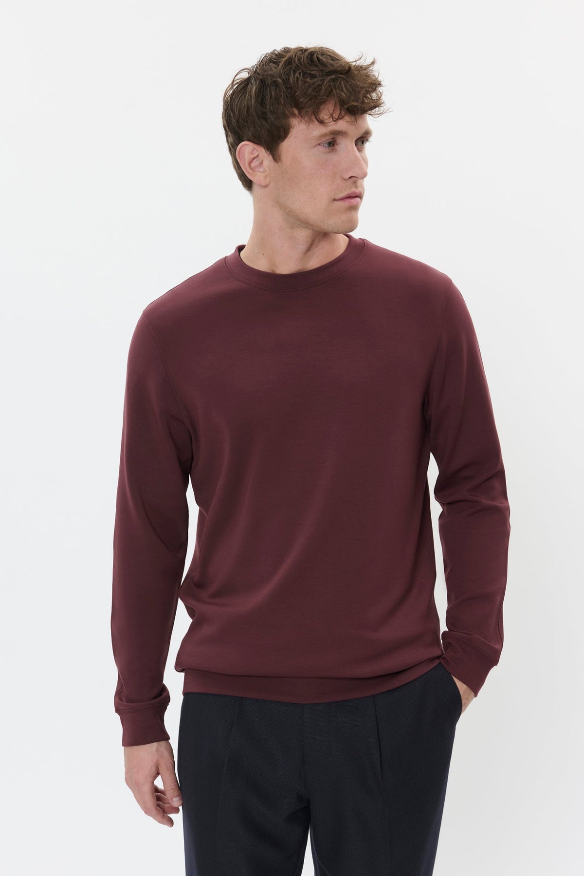 Chandail manches longues sport pour homme par Matinique | 30206535 Chocolat Décadent | Boutique Vvög, vêtements mode pour homme et femme