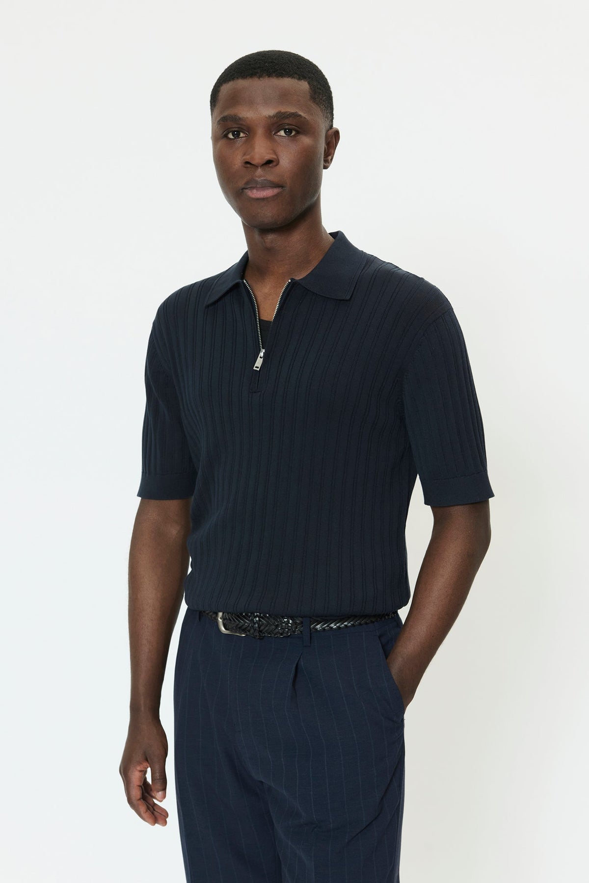 Polo à zip pour homme par Matinique | 30208967 Marine Foncé | Boutique Vvög, vêtements mode pour homme et homme
